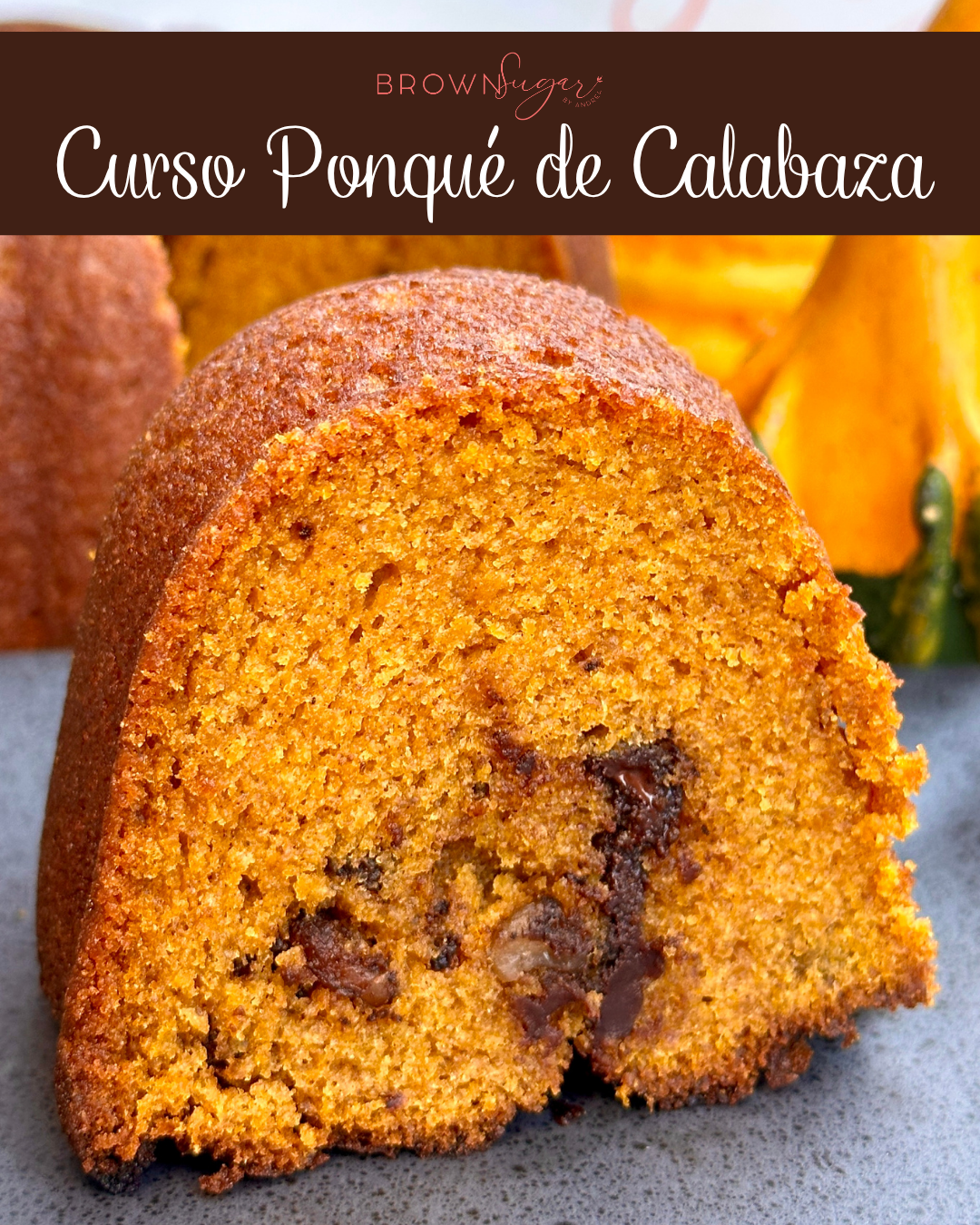 Curso de Ponque Calabaza con Nuez y Chocolate
